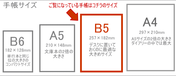 ダイアリー　B5　手帳